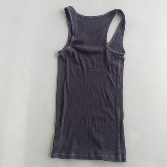 American Eagle Outfitters Black Ribbed Racerback Tank Top - Picture 7 of 7